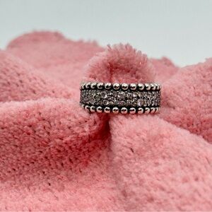 Pandora ring CZ band 7